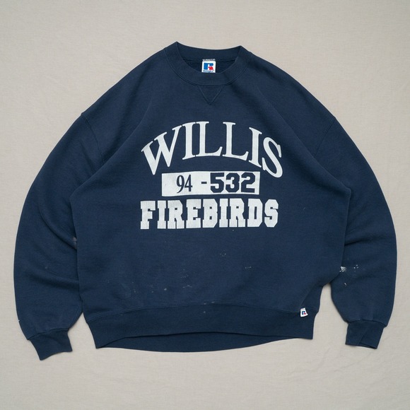Russell Athletic Other - Vintage 90s Willis Firebirds Russell Athletic Distressed Sweatshirt Adult XL USA